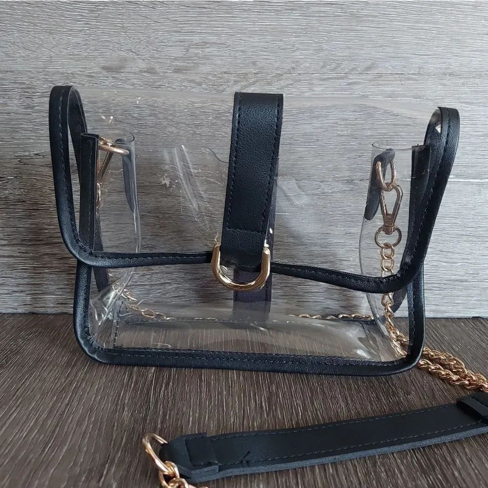 Clear Stadium Purse / Clear Game Day Bag / Stadium Approved Crossbody Purse
